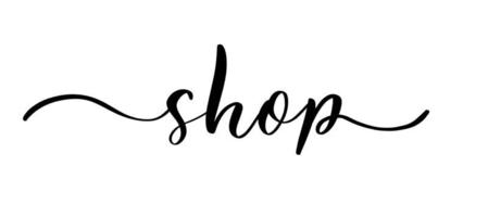 boutique - inscription calligraphique vectorielle avec des lignes douces pour les noms et logos d'entreprises, d'étiquettes et de boutiques de design, de salons de beauté, de coiffeurs et de votre entreprise. vecteur