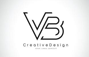 création de logo de lettre vb vb dans des couleurs noires. vecteur