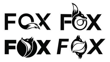 conception de logo unique de renard d'inspiration, logo d'icône de renard, vecteur de conception d'icône de renard