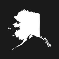 carte de l'état américain de l'alaska carte simple vecteur