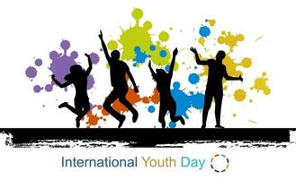 fond de la journée internationale de la jeunesse vecteur