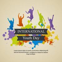 fond de la journée internationale de la jeunesse vecteur