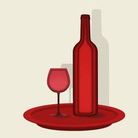 modèle de logo de bar à vin. verres à vin rouge et blanc vecteur