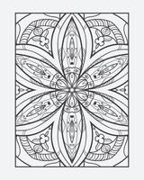 vecteur libre de coloriage adulte. contour mandala