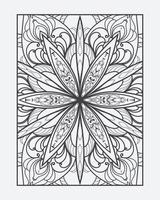 vecteur libre de coloriage adulte. contour mandala