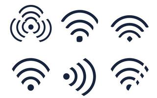 définir des icônes icône wi-fi flat.on fond blanc. illustration vectorielle vecteur