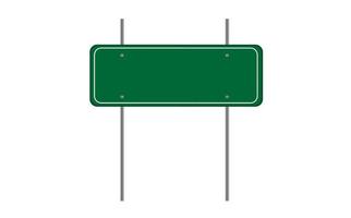 panneau de signalisation vert vierge sur fond blanc. illustration vectorielle vecteur