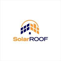 vecteur de maison d'énergie de toit solaire