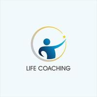 vecteur de conception de logo de coaching de vie simple
