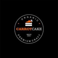 badge de gâteaux aux carottes logo boulangerie vecteur