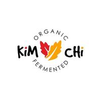 kimchi bio le graphique de la nourriture maison traditionnelle saine vecteur