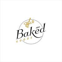 logo insigne de boulangerie emblème de produits de boulangerie vecteur