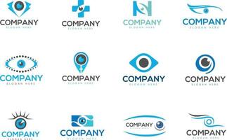 meilleure collection de logos de soins oculaires vecteur