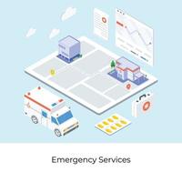 concepts de services d'urgence vecteur