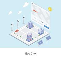 concepts de ville écologique vecteur