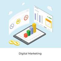concepts de marketing numérique vecteur
