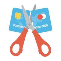 déduction carte de crédit vecteur