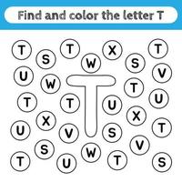 trouver et colorier toutes les lettres s. jeux d'alphabet pour les enfants.  2171023 Art vectoriel chez Vecteezy