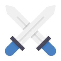 icône d'escrime, conception de vecteur d'épées croisées