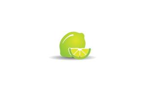 vecteur de conception de logo de fruit orange citron citron vert frais minimaliste simple