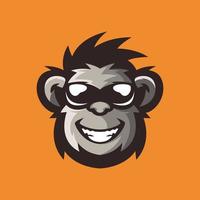 modèles de conception de logo de singe cool vecteur