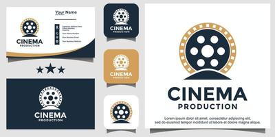 cinéma logo film emblème modèle vecteur