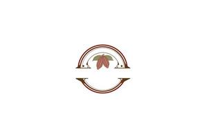 circulaire, vieux, classique, retro, retro, chocolat, cacao, cacao, ferme, produit, étiquette logo, conception, vecteur