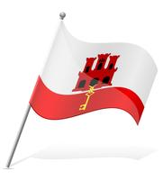 drapeau de l&#39;illustration vectorielle de Gibraltar vecteur