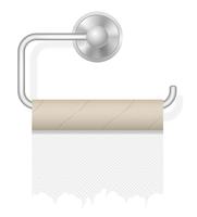 morceau de papier toilette sur illustration vectorielle titulaire vecteur