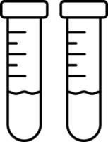 style d'icône de tubes à essai vecteur