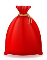 illustration vectorielle de sac de Noël rouge santa claus