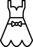 style d'icône de robe de femme de mariage vecteur