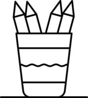 style d'icône de trousse à crayons vecteur