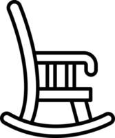 style d'icône de chaise à bascule vecteur