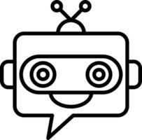 style d'icône de chatbot vecteur