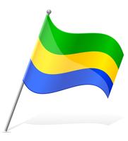 drapeau de l&#39;illustration vectorielle Gabon vecteur