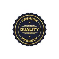 insigne d'or et vecteur de modèle de produit d'étiquette premium