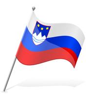 drapeau de la Slovénie illustration vectorielle vecteur