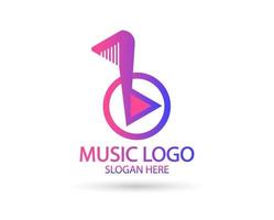 illustration vectorielle de musique moderne logo vecteur