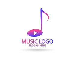 illustration vectorielle de musique moderne logo vecteur