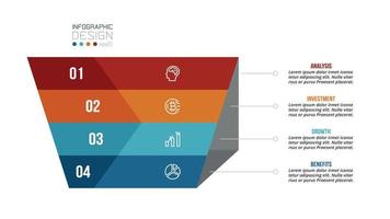 concept d'entreprise de modèle d'infographie avec flux de travail. vecteur