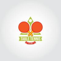 vecteur de conception de logo de tennis de table