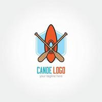vecteur de conception de logo de canoë