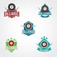 vecteur de conception de logo de billard