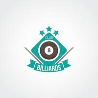 vecteur de conception de logo de billard