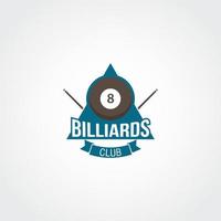 vecteur de conception de logo de billard