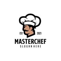 illustration du logo de la mascotte du chef vecteur