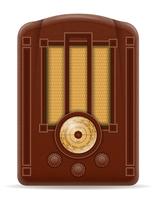 radio vieux illustration de vecteur vintage icône rétro