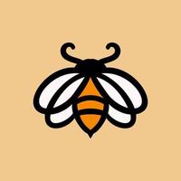 création de logo vectoriel mascotte simple de miel d'abeille naturel