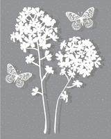 placement graphique vectoriel blanc botanique gris blanc